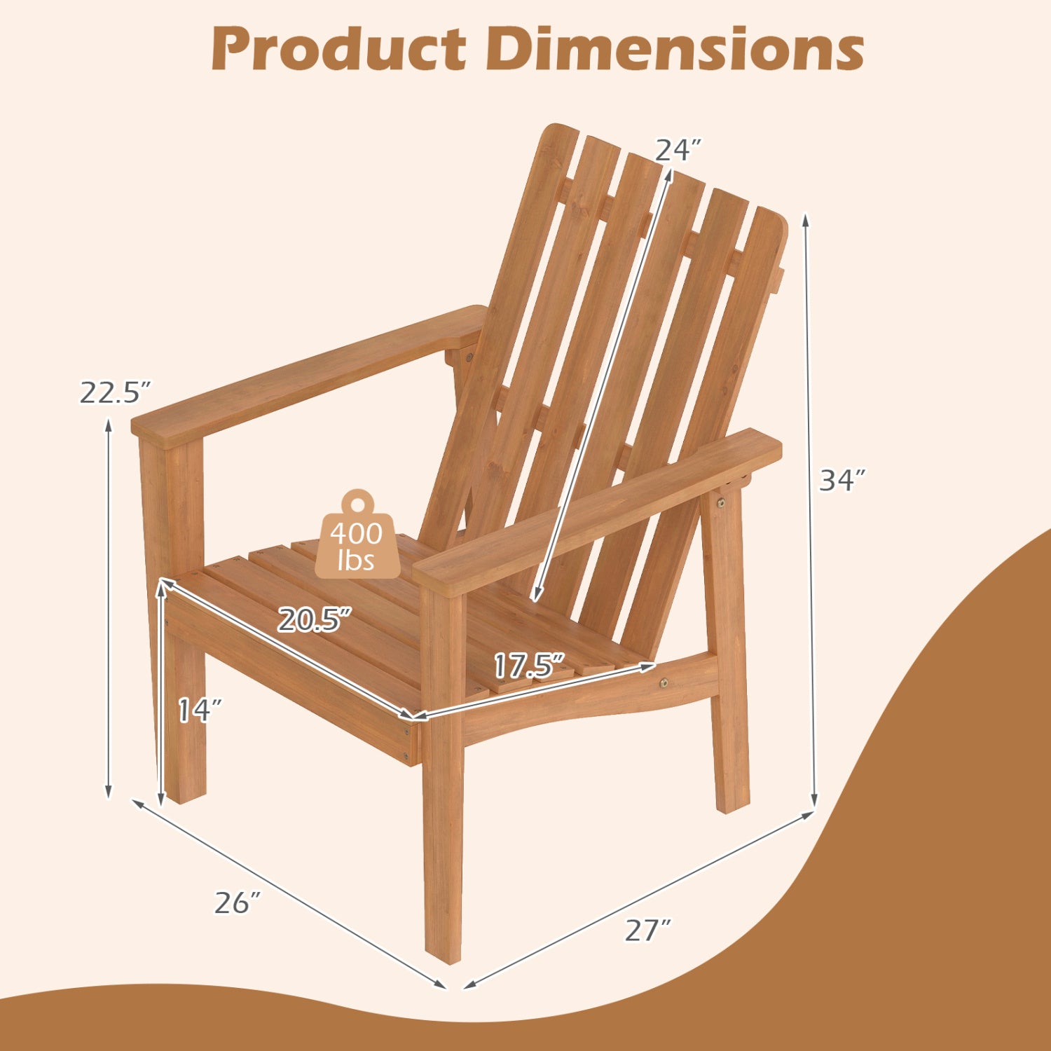 Acacia Wood Outdoor Patio Chair, Slatted Backrest, Armrest Patio Dining Chairs at Gallery Canada