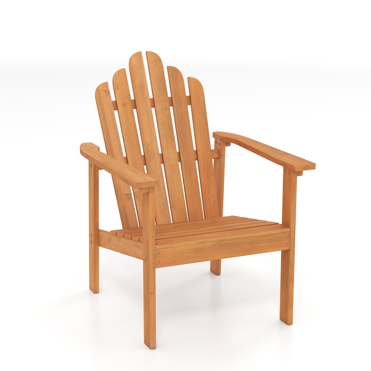 Stackable Adirondack Chairs, Solid Wood Patio Adirondack Chairs Natural at Gallery Canada