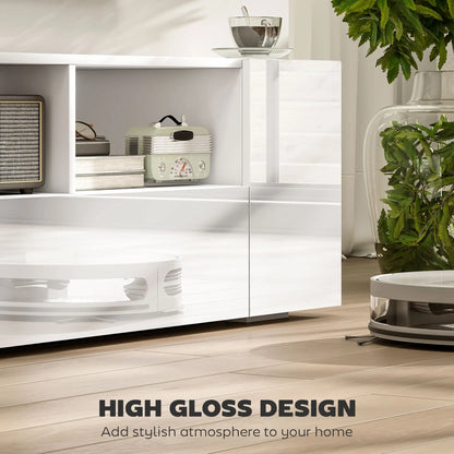 TV Stand for TVs up to 60", 53.9" x 13.8" x 16.5", White TV Stands at Gallery Canada