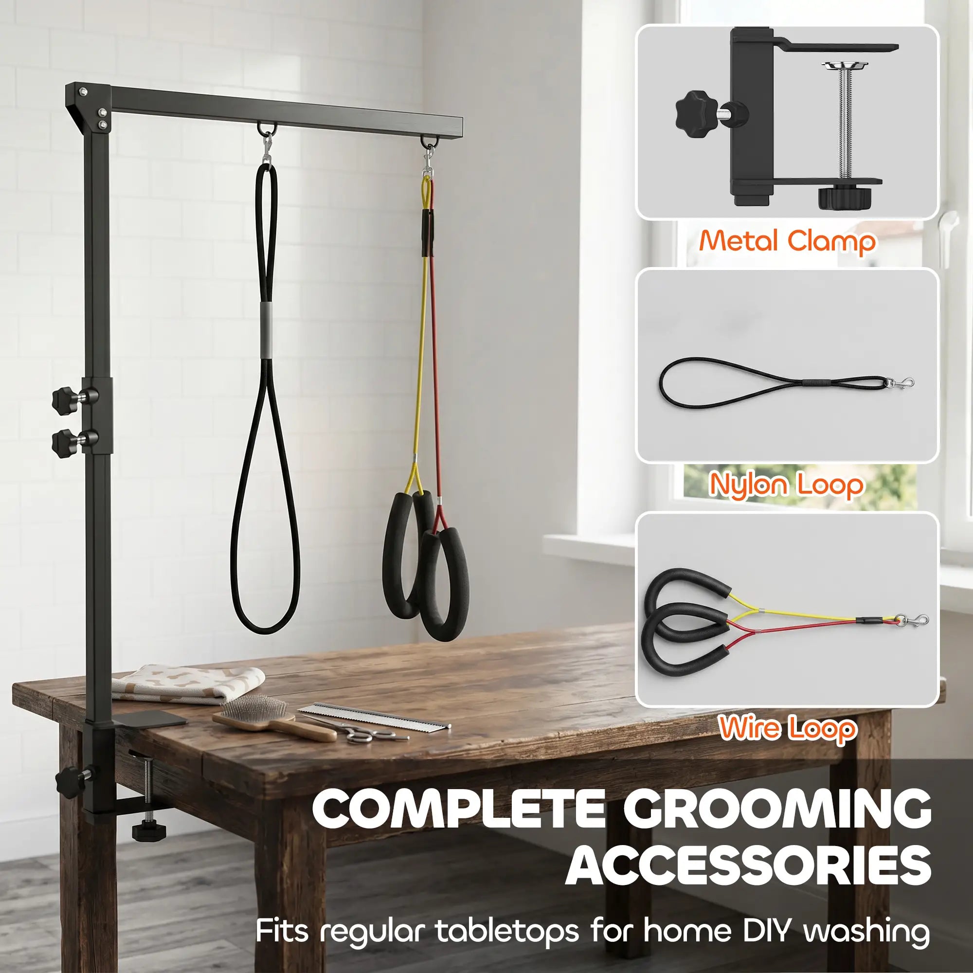Dog Grooming Arm With Clamp, Adjustable, 18.9