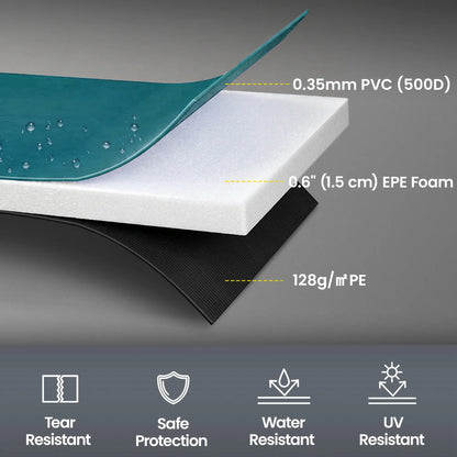 14FT Trampoline Pad Replacement, Φ168" Spring Cover, Water-Resistant, Green Trampolines at Gallery Canada