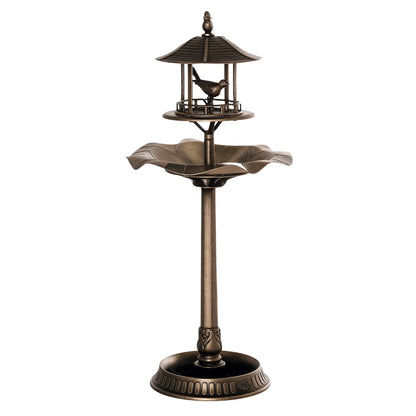 3-in-1 Garden Bird Bath Bowl, Large Water Basin, Gold Garden Decor Antique Gold (Bronze) at Gallery Canada