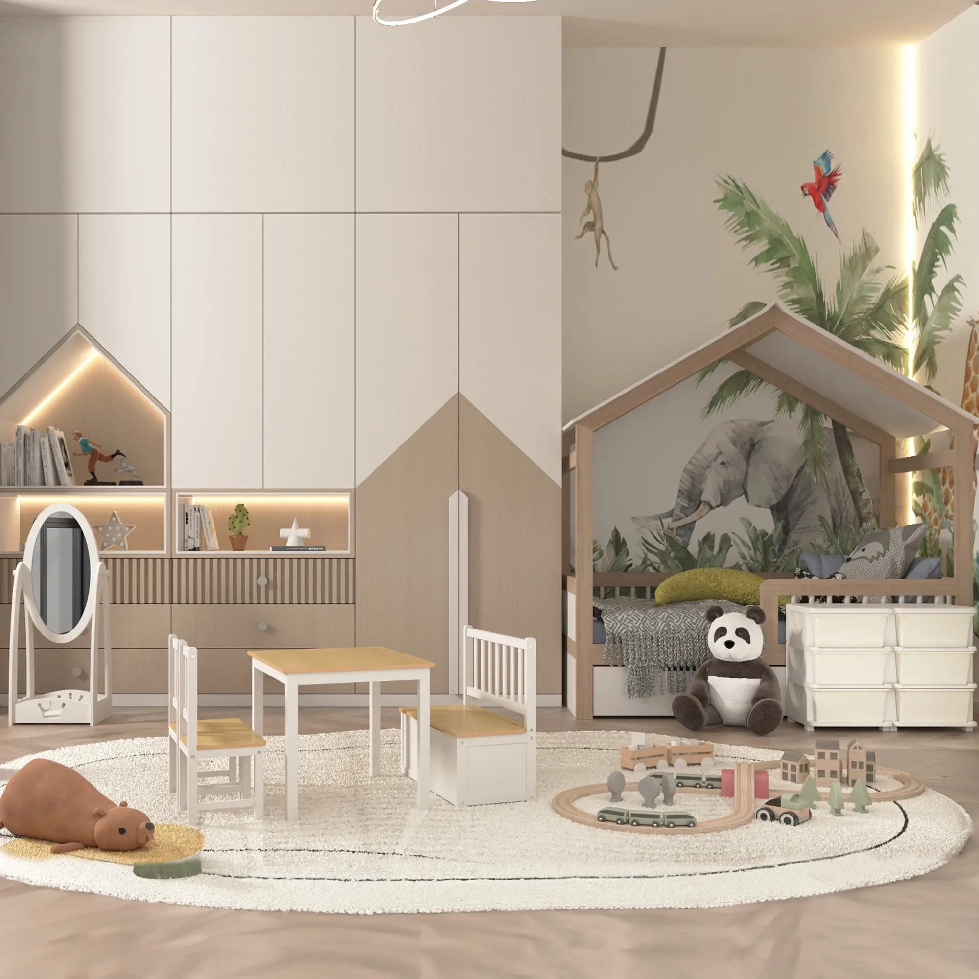 3 Tier Kids Toy Organizer, 6 Plastic Drawers, Cream White Baby & Kids Storage at Gallery Canada
