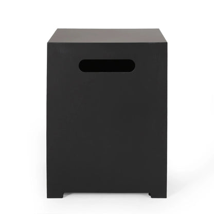 Metal Propane Tank Cover Side Table, 15.5" L x 15.5" W x 20" H, Dark Grey Patio Side Tables at Gallery Canada
