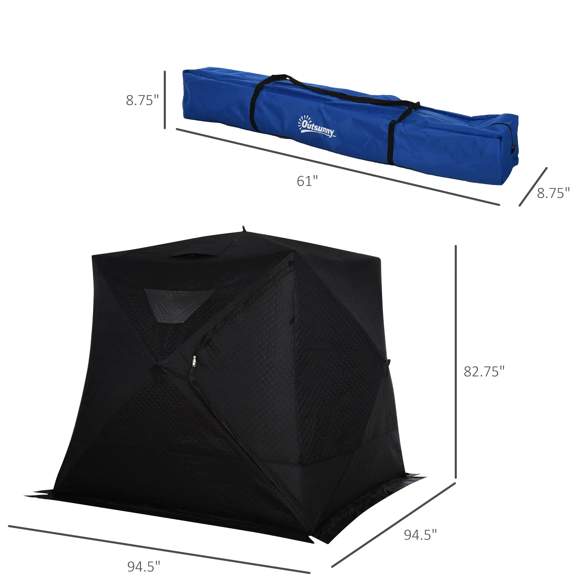 4-Person Insulated Ice Fishing Tent, Portable Shelter, Carry Bag, -22℉ Ice Fishing Tents at Gallery Canada