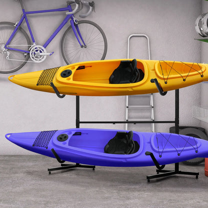 Freestanding Kayak Storage Rack Dual Kayak SUP Canoe Adjustable Kayak Carts at Gallery Canada