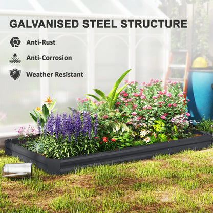 Galvanized Raised Bed, 8' x 4' x 1', Metal Planter Box for Garden Raised Garden Beds at Gallery Canada