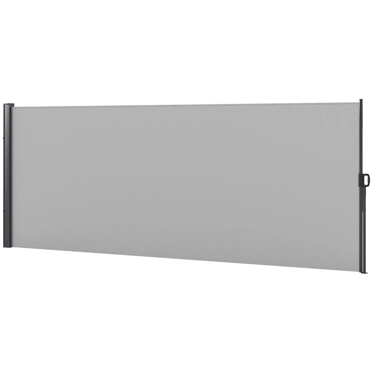 13' x 5' Retractable Side Awning, Outdoor Privacy Screen, Light Grey Retractable Side Awning Light Grey at Gallery Canada