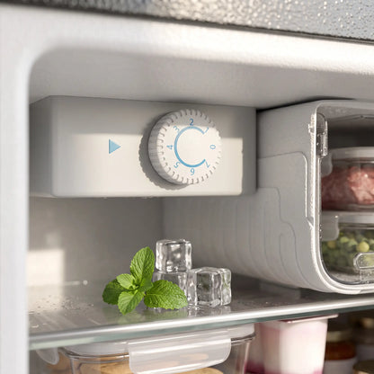 2.6 Cu Ft Mini Fridge, Single Door Compact Refrigerator, Silver Small Kitchen Appliances at Gallery Canada
