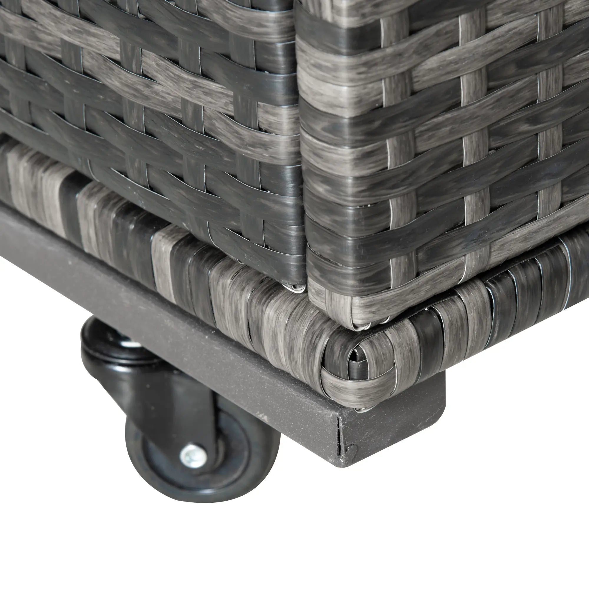 Outdoor Wicker Pool Storage Organizer, Gray Patio Storage Boxes at Gallery Canada