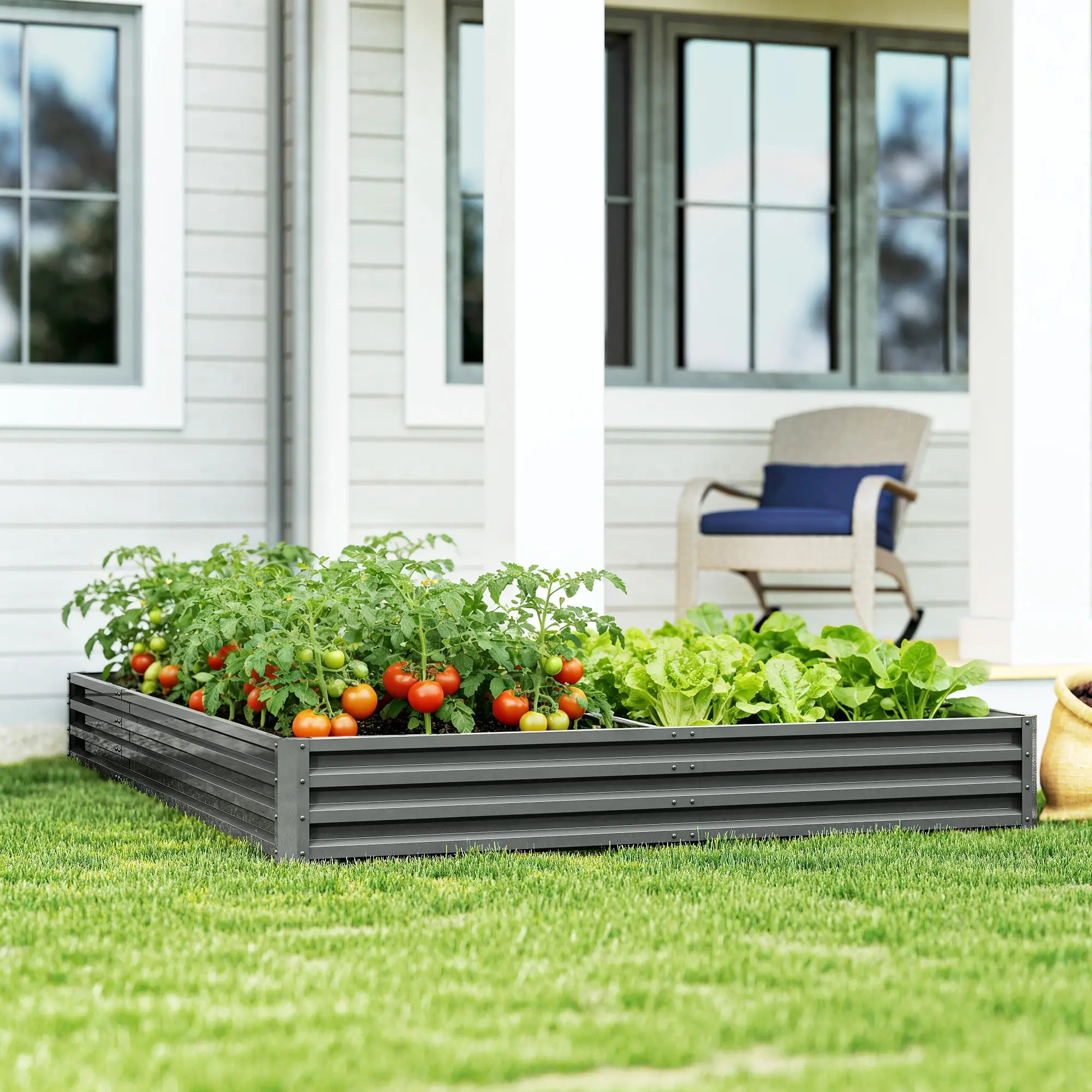 L-Shaped Raised Garden Bed, 82