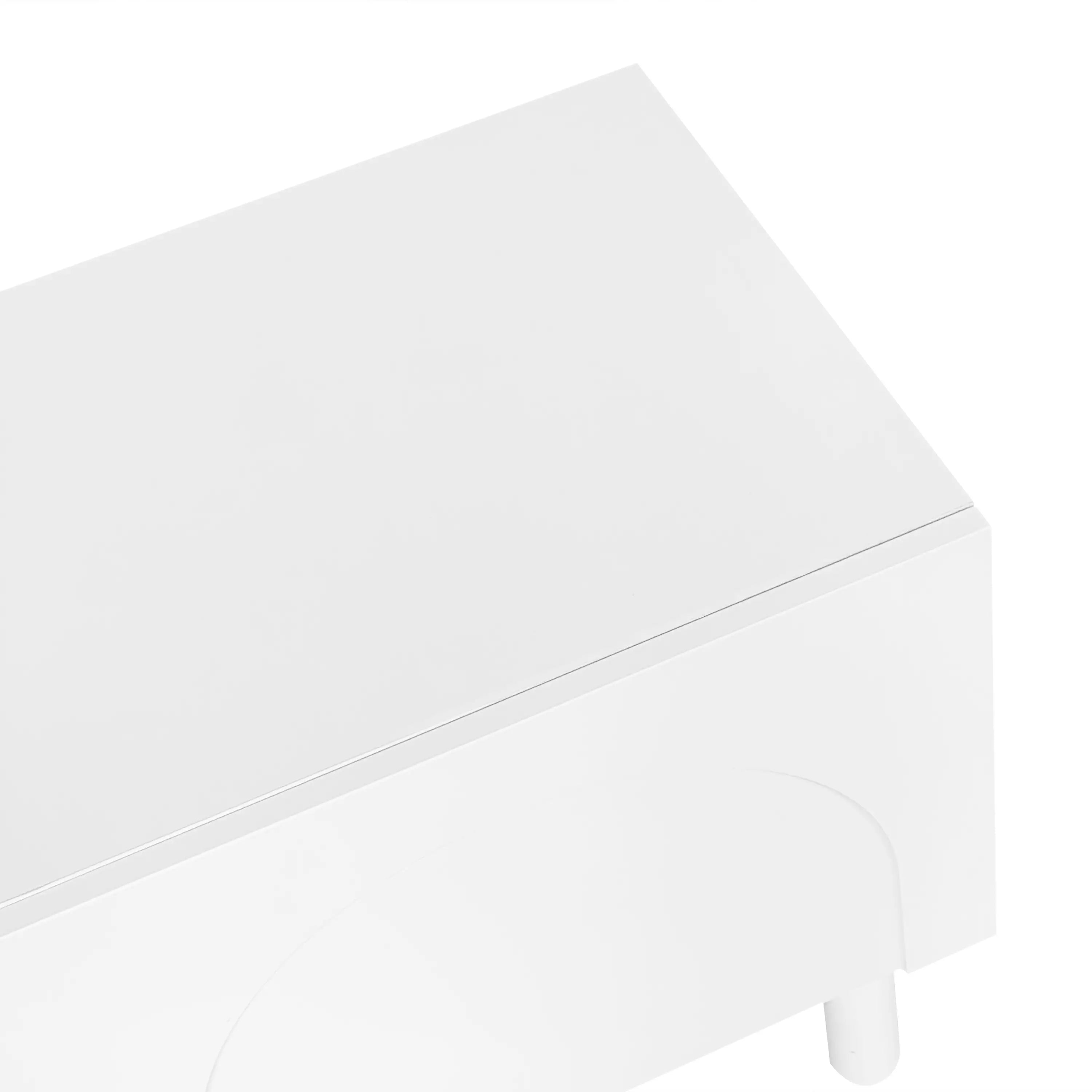 TV Stand, Wave Shaped Doors, Sturdy Legs, 66.5