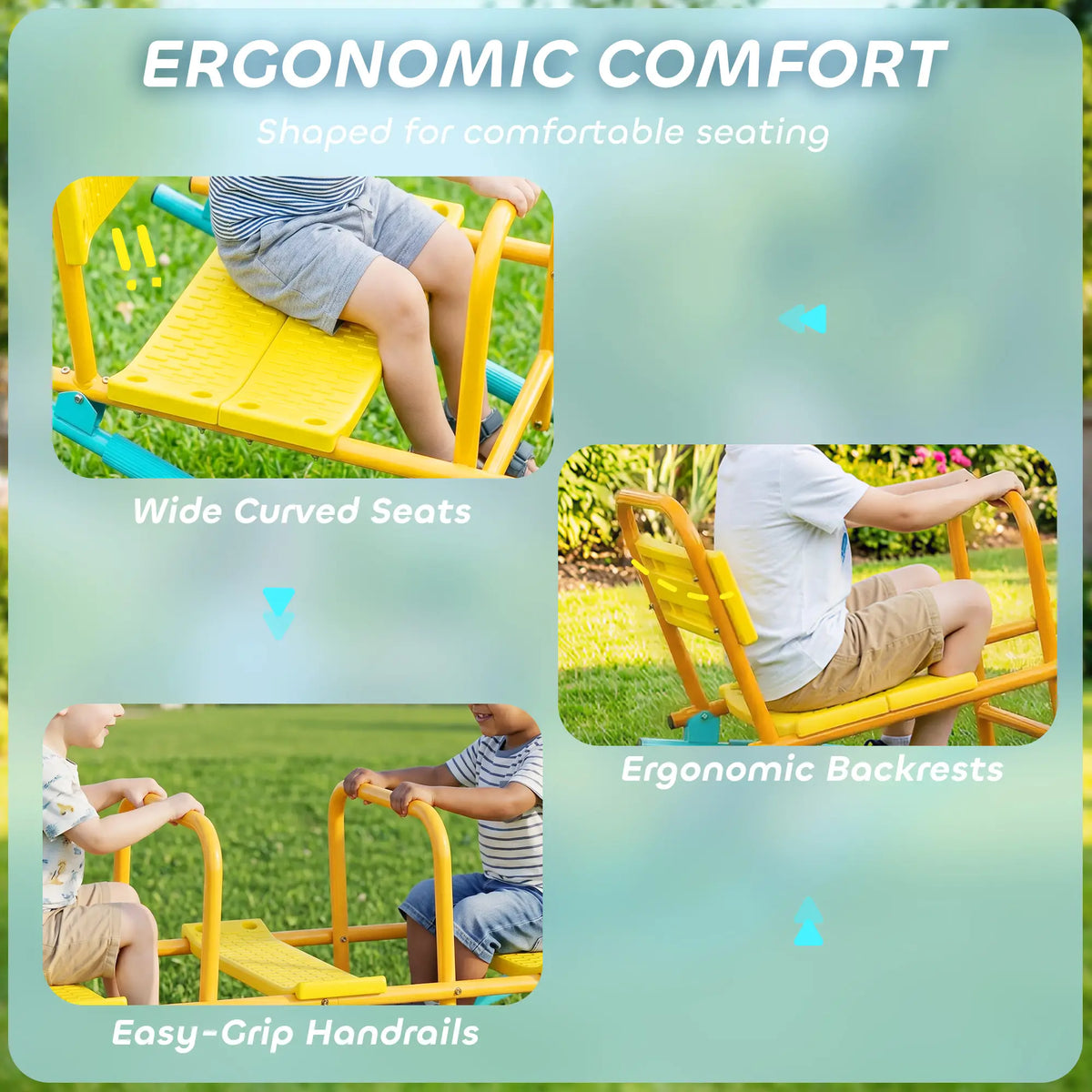 Metal Seesaw For Kids, 2 In 1 Rocking Teeter Totter, Playground Equipment Gym Sets & Swings at Gallery Canada