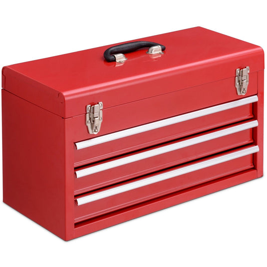 Portable Garage Tool Cabinet Box, 3 Drawers, Red Tool Cabinets & Chests Red at Gallery Canada