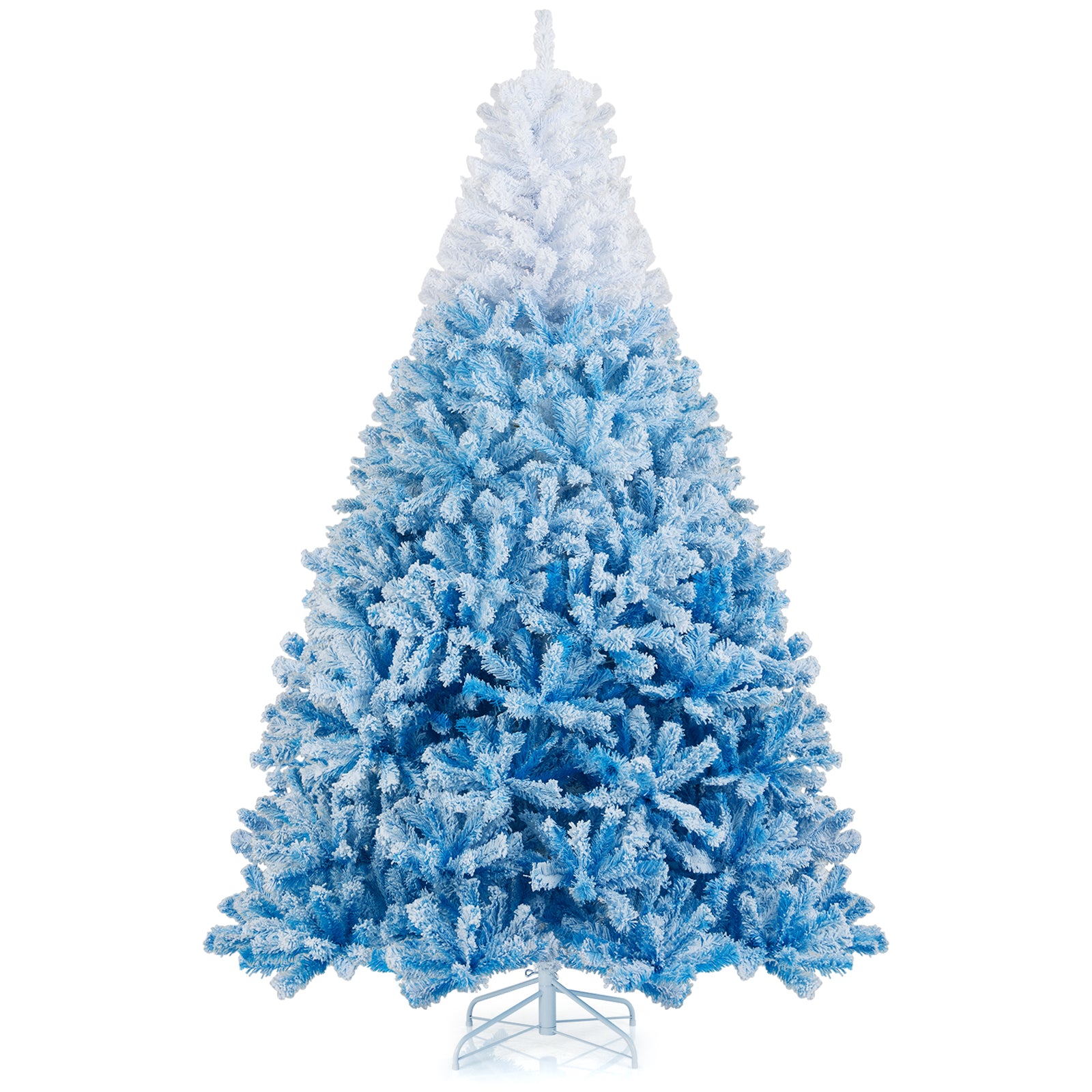 2025 New Artificial Christmas Tree with 456 Branch Tips and Folding Metal Stand-8FT, Blue Christmas Tree at Gallery Canada