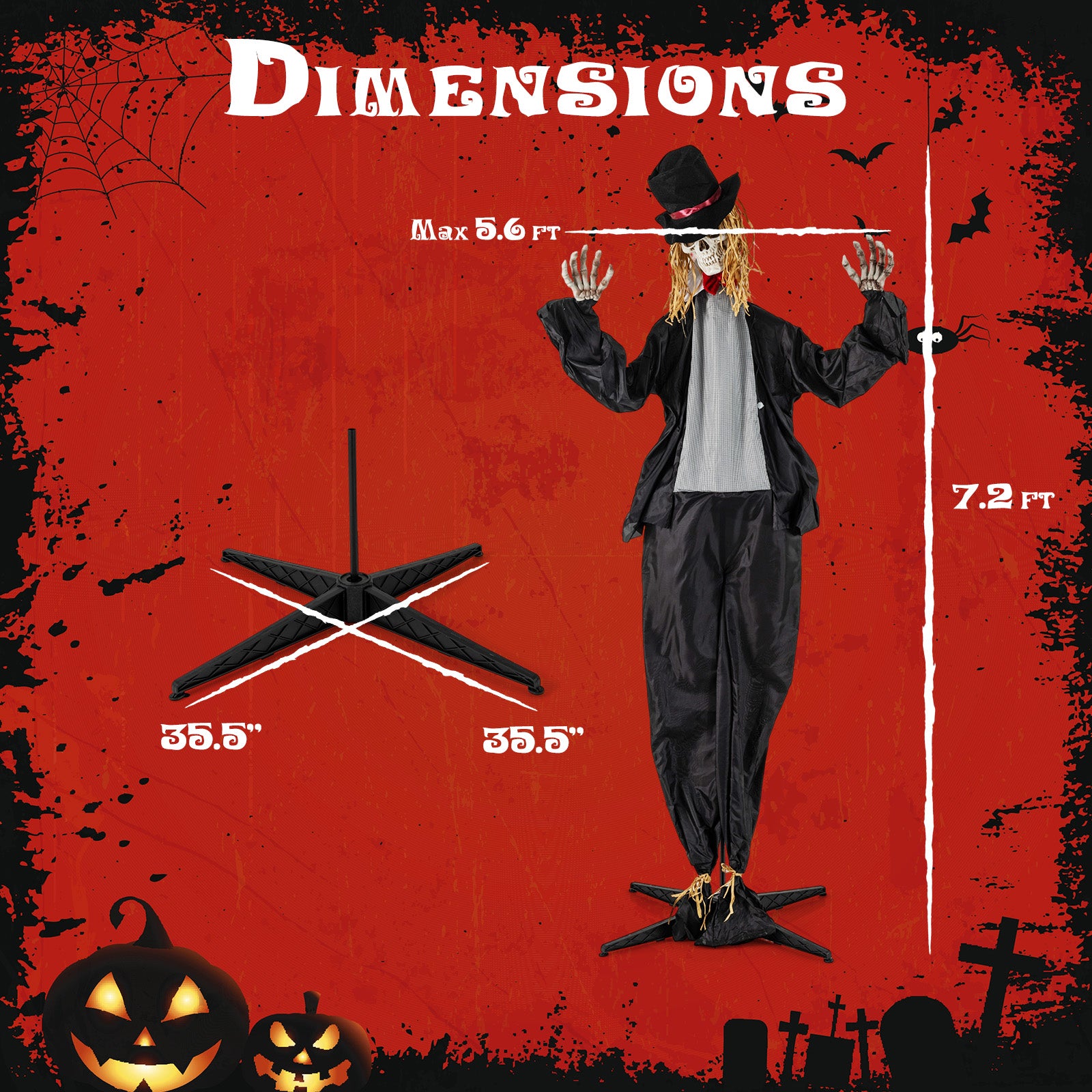 Halloween Animatronic Standing Groom, 7.2 FT Haunted House Decoration Halloween at Gallery Canada