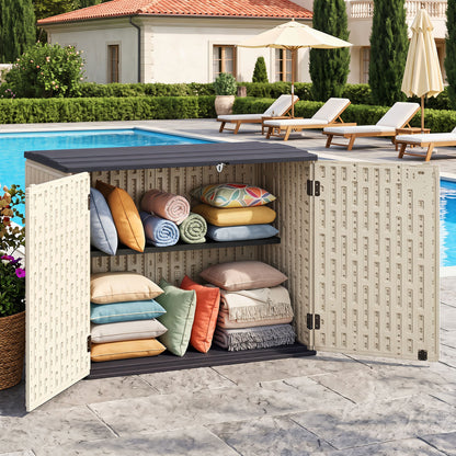 20 Cu.Ft Horizontal Resin Storage Shed, Beige Sheds & Outdoor Storage at Gallery Canada