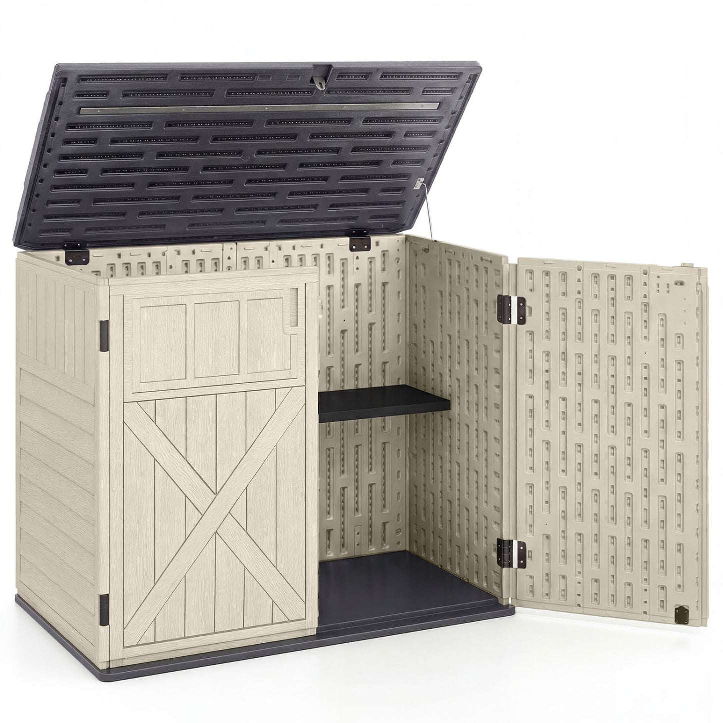 20 Cu.Ft Horizontal Resin Storage Shed, Beige Sheds & Outdoor Storage at Gallery Canada