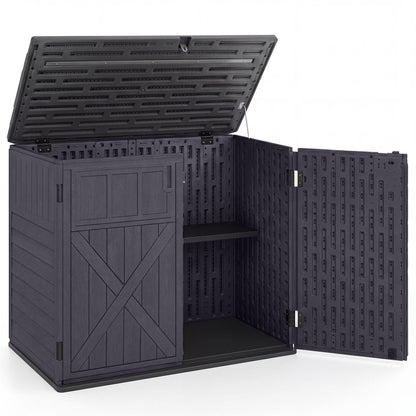 20 Cu.Ft Horizontal Resin Storage Shed with Adjustable Shelf, Brown Sheds & Outdoor Storage at Gallery Canada