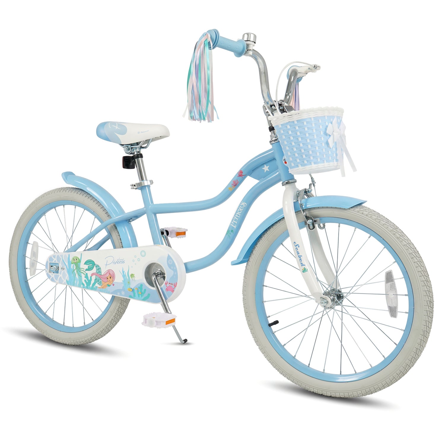 20 Inch Kids Bike, Adjustable, Princess Of The Sea Theme, Blue Kids Bike at Gallery Canada