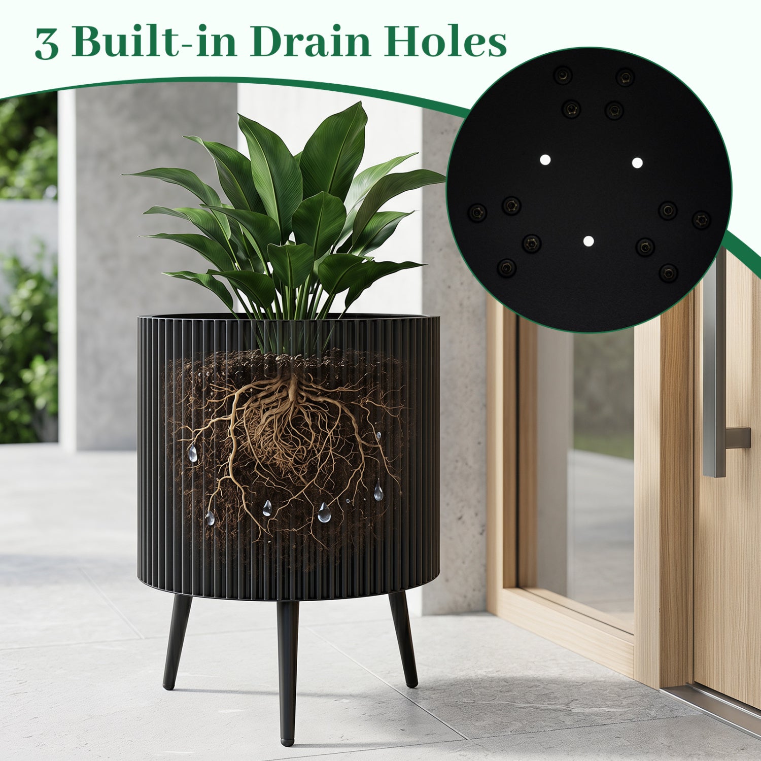 20 Inch Plant Pot With Stand, Tapered Legs Raised Garden Beds at Gallery Canada