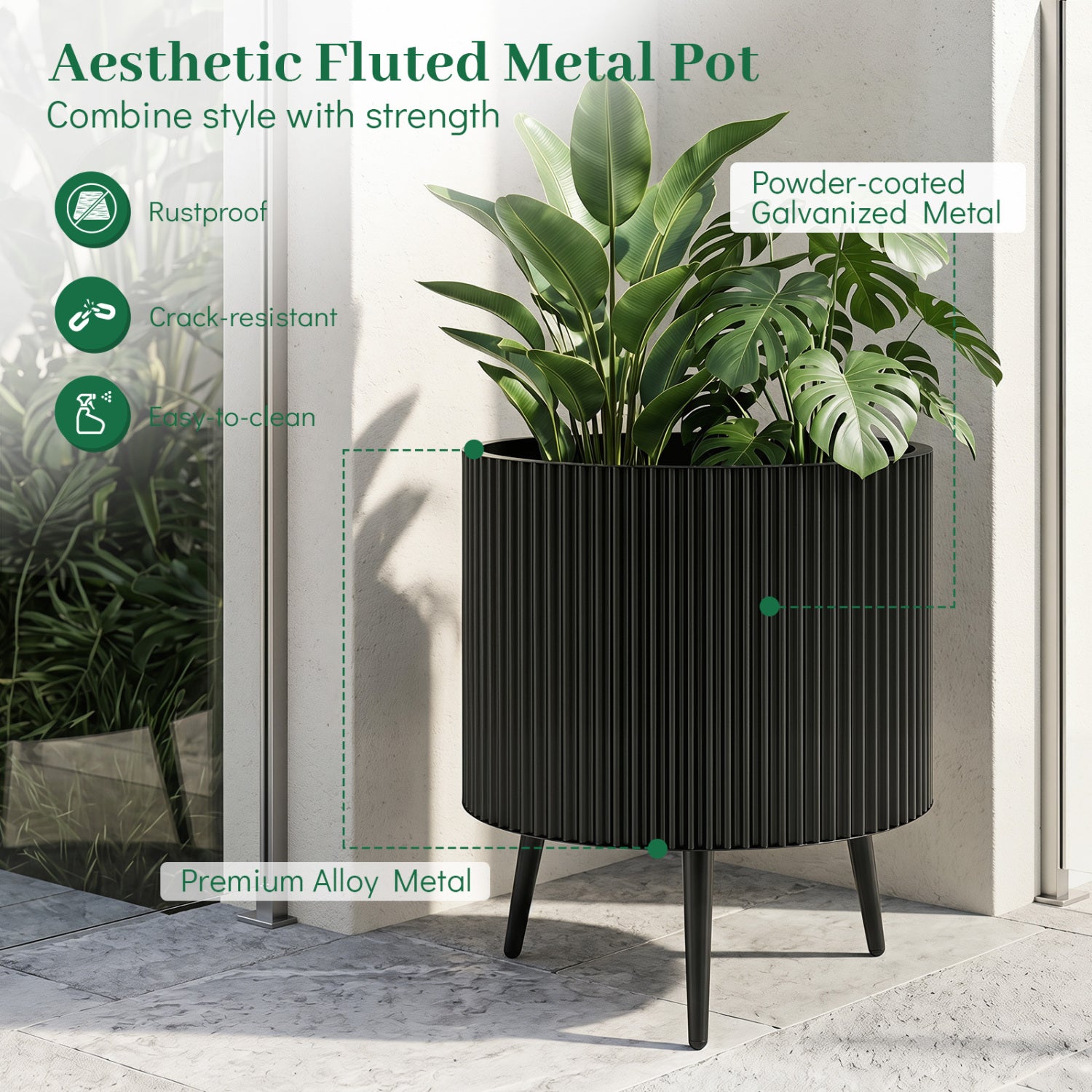 20 Inch Plant Pot With Stand, Tapered Legs Raised Garden Beds at Gallery Canada