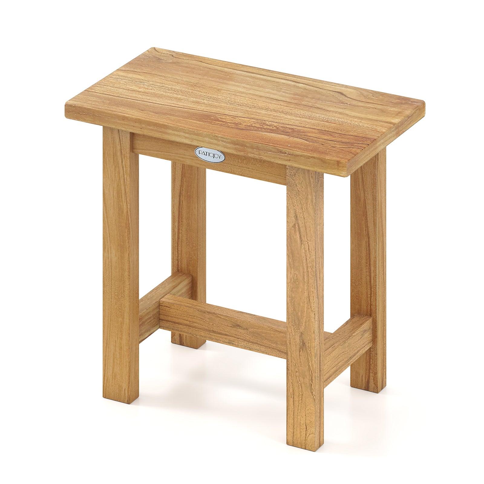20 Inch Teak Shower Bench, Waterproof Shower Stool, Natural Bath Safety at Gallery Canada