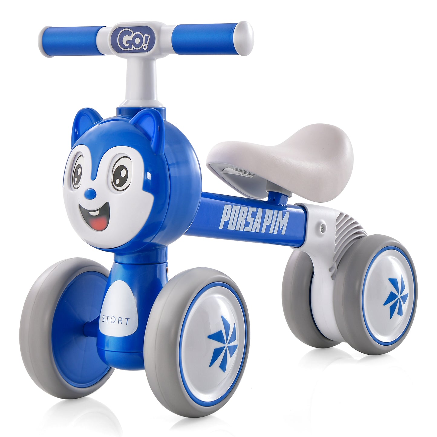 Baby Balance Bike, No Pedal, Lightweight, 4 Wheels, Blue Balance Bikes at Gallery Canada