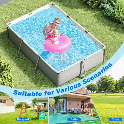 Metal Frame Outdoor Family Swimming Pool, 10 ft, Gray Swimming Pools at Gallery Canada