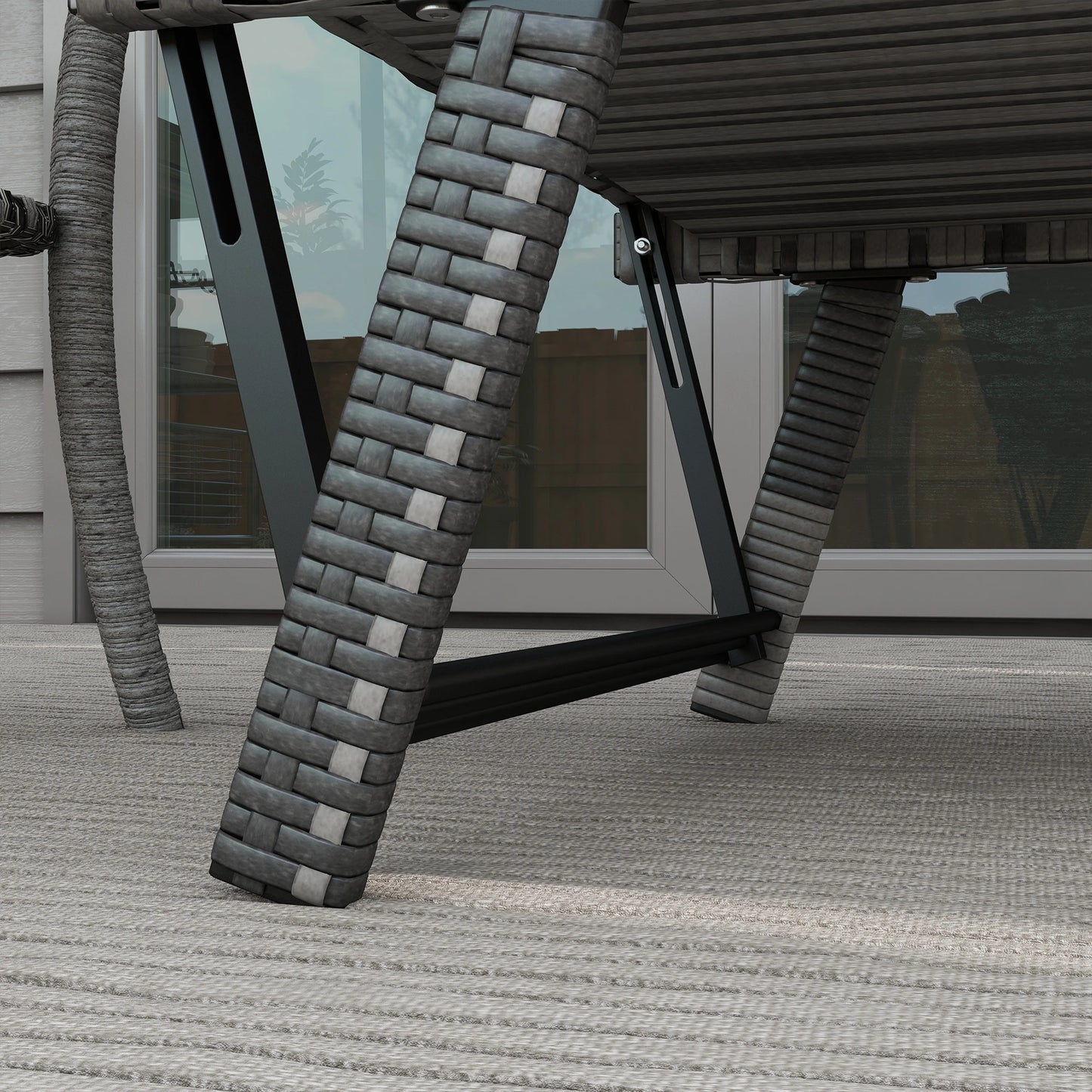 Convertible Wicker Loveseat, Grey Patio Chaise Lounge, Grey Patio Furniture Sets at Gallery Canada