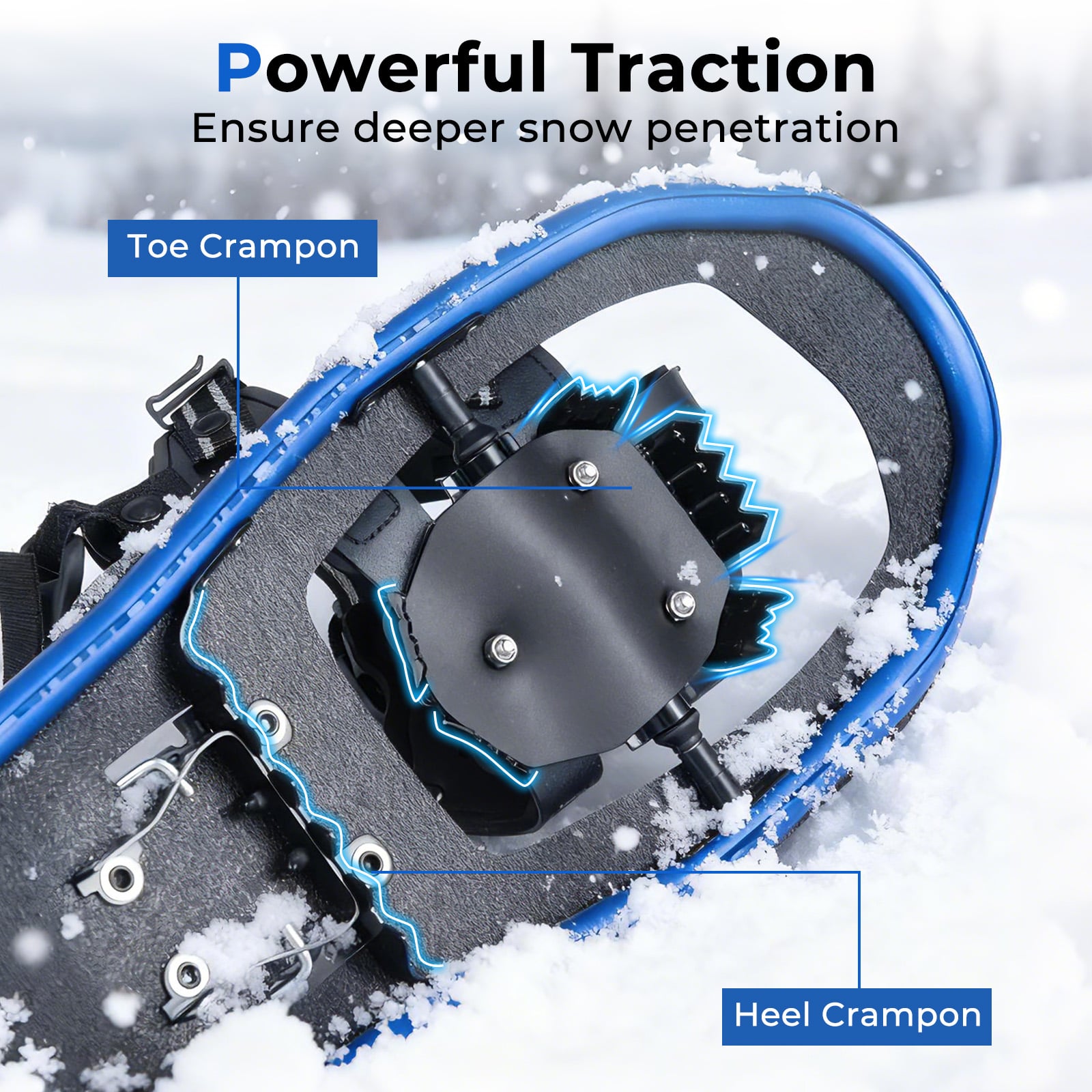 21” Snowshoes with Trekking Poles, Blue Winter Sports & Activities at Gallery Canada