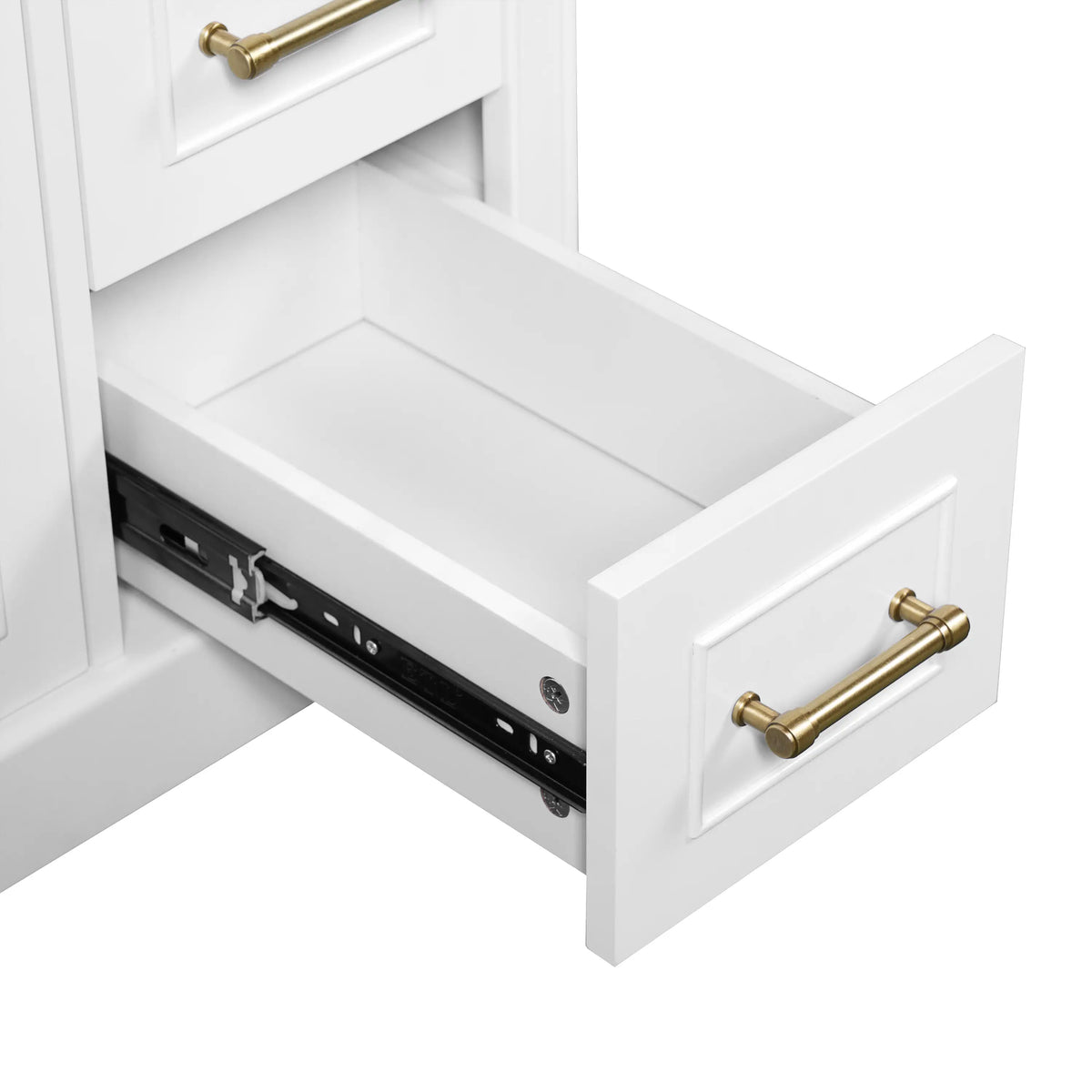 Bathroom Vanity, Ceramic Sink, Soft-Close Doors, 36" L x 18.5" W x 34" H, White Sink Cabinets at Gallery Canada