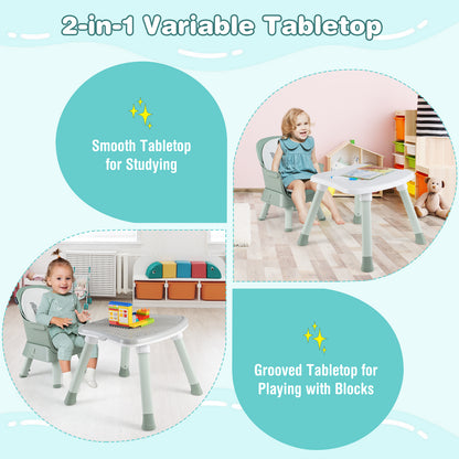 6-In-1 Convertible High Chair, Adjustable Removable Tray, Green High Chairs at Gallery Canada