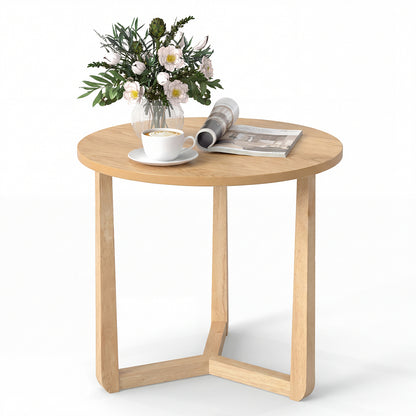 22.5 Inch Round Side Table, Farmhouse End Table, Natural End & Side Tables Natural at Gallery Canada