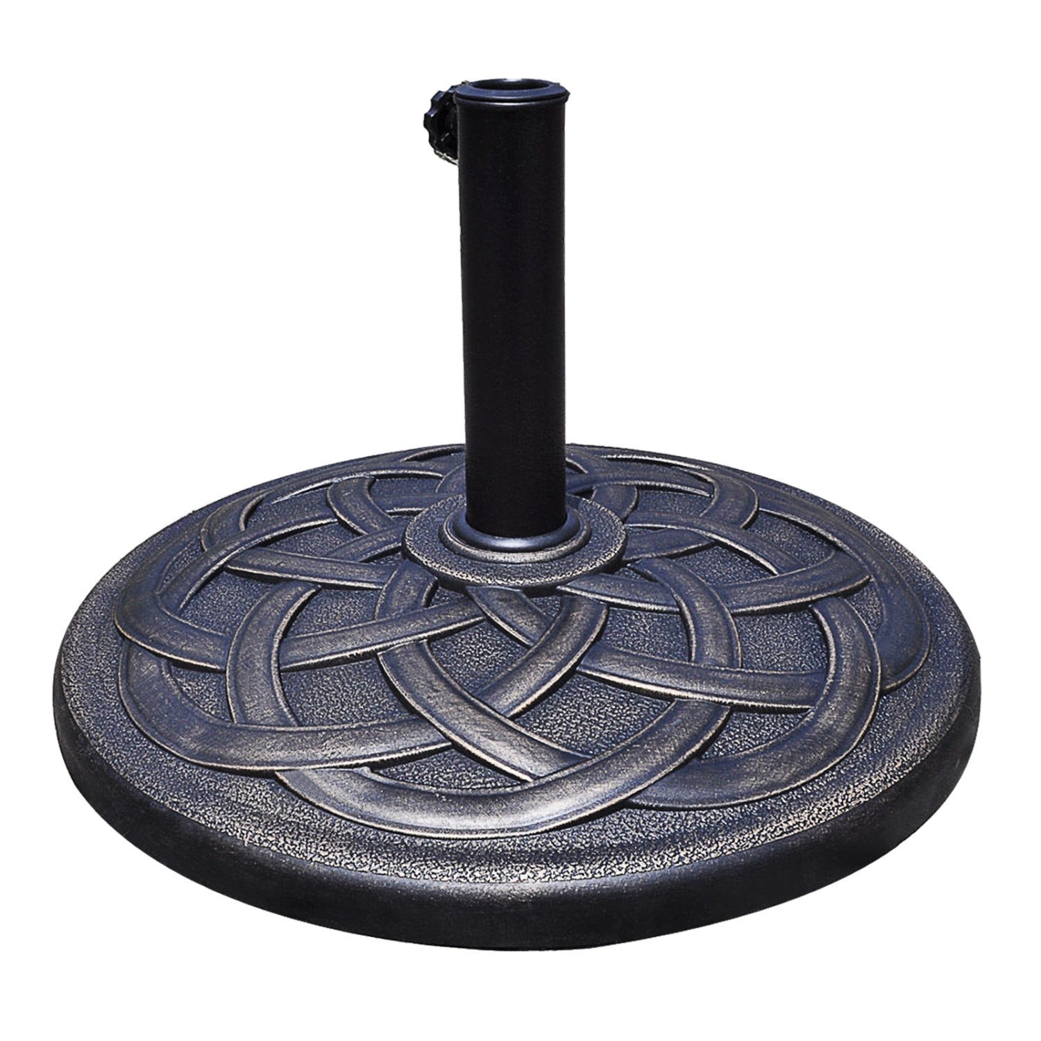 22 Inch Heavy Duty Round Umbrella Base Stand, Bronze Outdoor Umbrella Bases Bronze at Gallery Canada