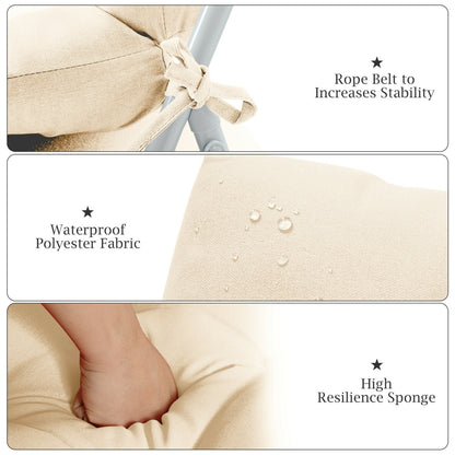 22 x 44 Inch Tufted Outdoor Patio Chair Pad, Beige Outdoor Furniture Accessories at Gallery Canada