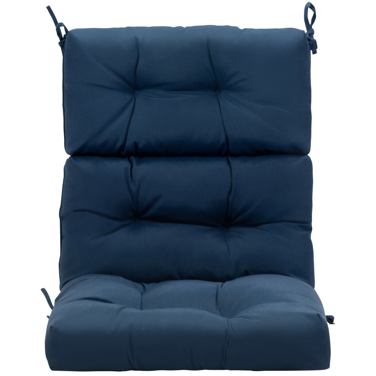 22 x 44 Inch Tufted Outdoor Patio Chair Pad, Blue Outdoor Furniture Accessories at Gallery Canada