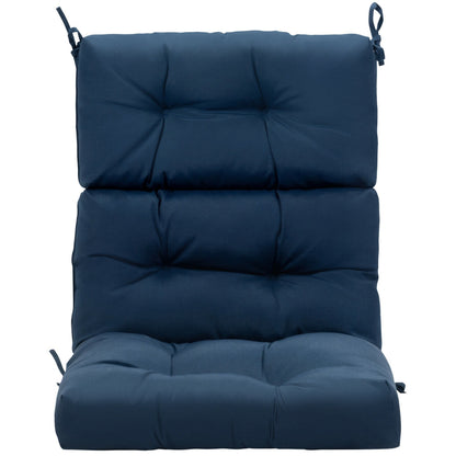 22 x 44 Inch Tufted Outdoor Patio Chair Pad, Blue Outdoor Furniture Accessories at Gallery Canada