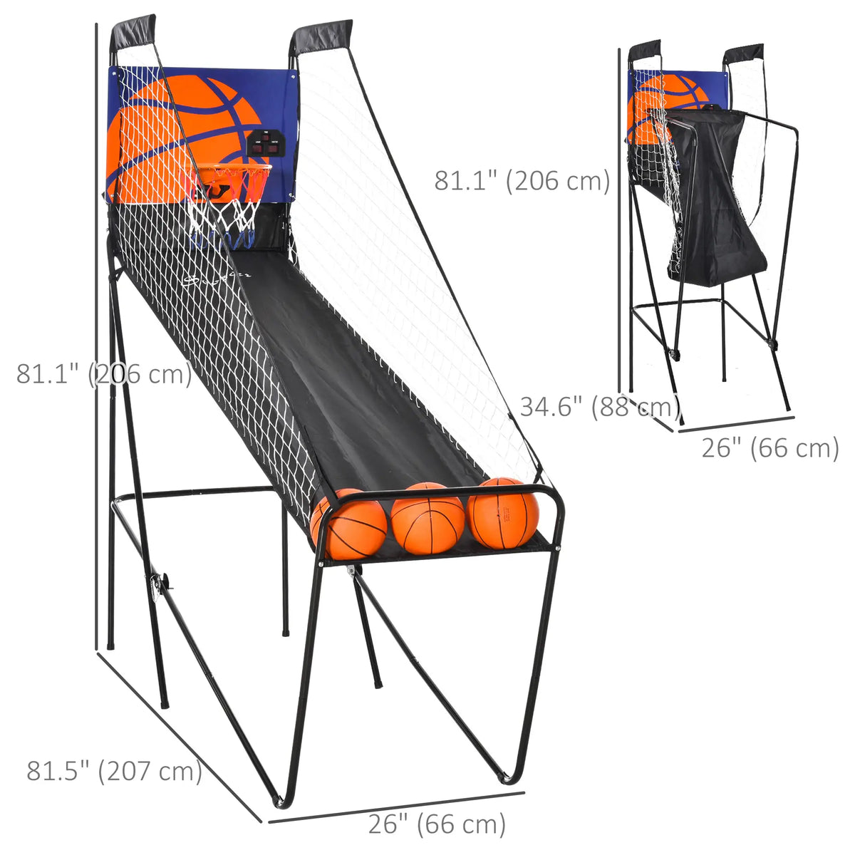 Basketball Hoop Arcade Game with Electronic Score Board, Black Basketball at Gallery Canada