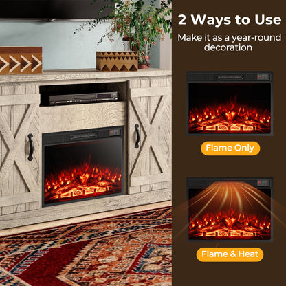 23 Inch Electric Fireplace Insert, Adjustable Flame, Black Fireplaces at Gallery Canada