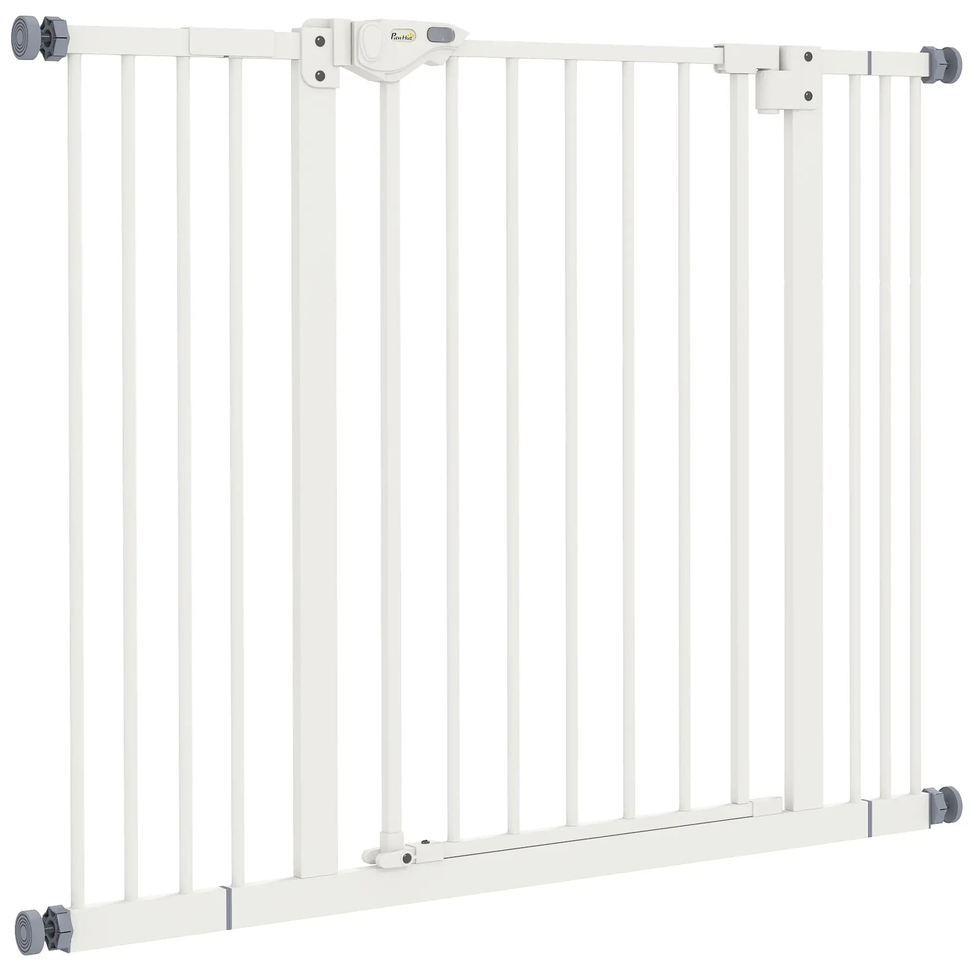 Pet Gate with Door, 30 in Tall, Pressure-Mounted Safety Gate, White Pet Gates White at Gallery Canada