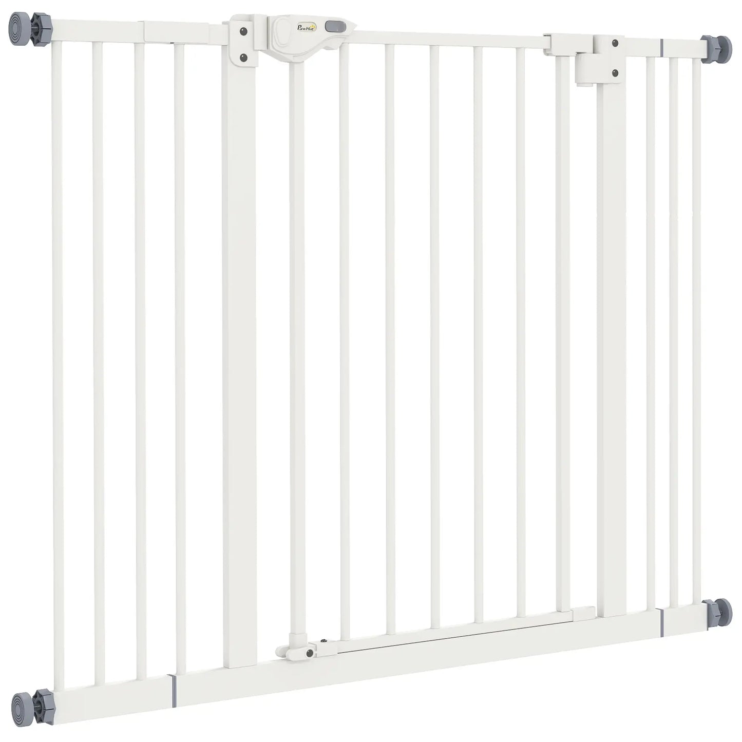 Pet Gate with Door, 30 in Tall, Pressure-Mounted Safety Gate, White Pet Gates White at Gallery Canada