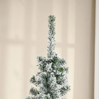 6ft Flocked Pencil Christmas Tree, Realistic Branch Tips, Green Pencil Christmas Trees at Gallery Canada
