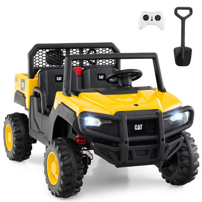 24V Ride On Dump Truck, 2-Seater Kids Car, Remote Control, Yellow Powered Ride On Toys at Gallery Canada