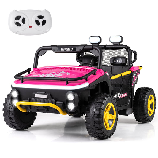 24V Ride on Toy for Kids 2 Seater Ride on Truck Car with Horn Music Story, Pink Powered Ride On Toys Pink at Gallery Canada