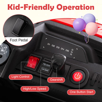 24V Ride on Toy for Kids 2 Seater Ride on Truck Car with Horn Music Story, Red Powered Ride On Toys at Gallery Canada