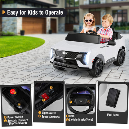 24V Ride On Truck, 2-Seater, Remote Control, White Powered Ride On Toys at Gallery Canada