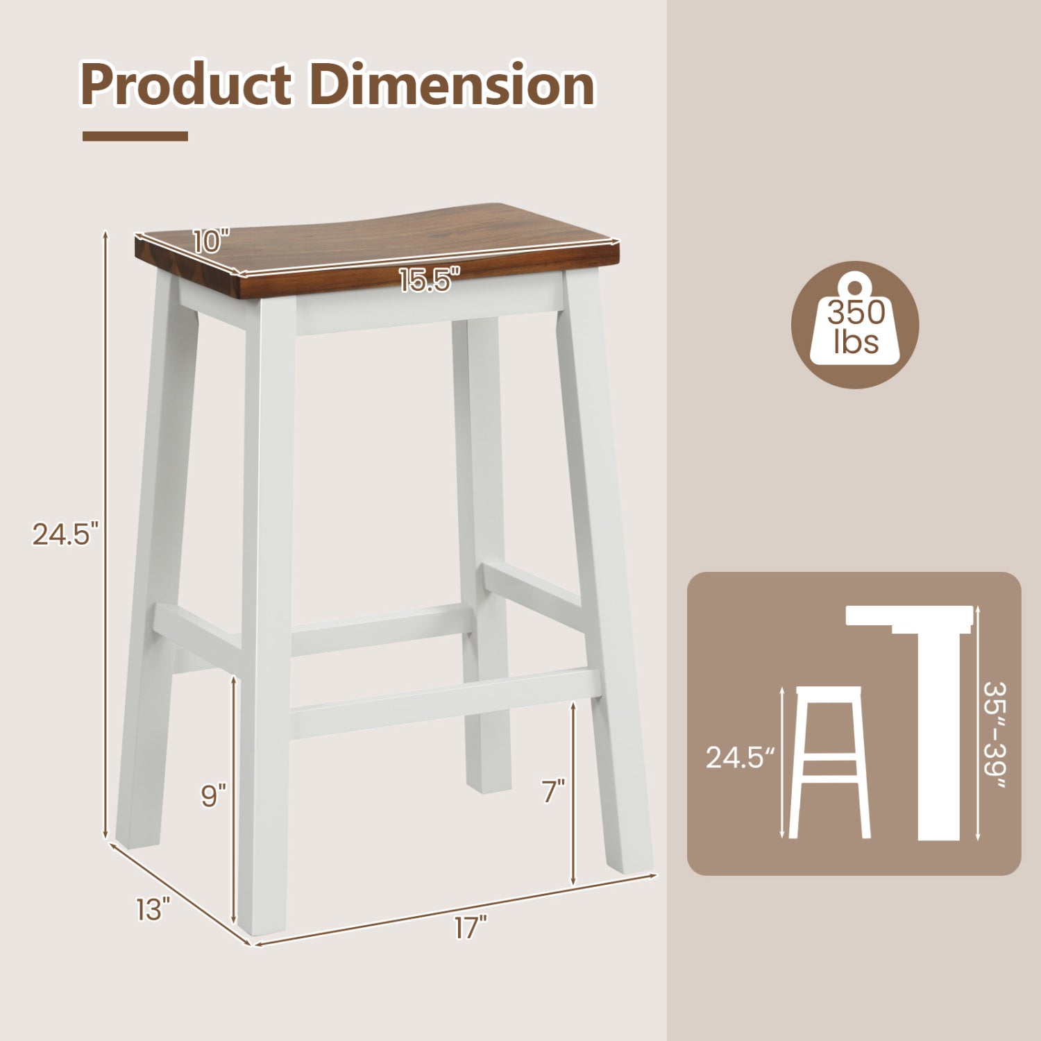 Set 4 Saddle Bar Stools with Footrests, Walnut Bar Stools at Gallery Canada