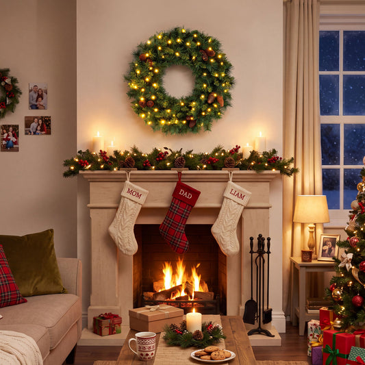 24 Inch Pre-Lit Artificial Christmas Wreath, Battery Operated Christmas Decor & Accessories Options at Gallery Canada