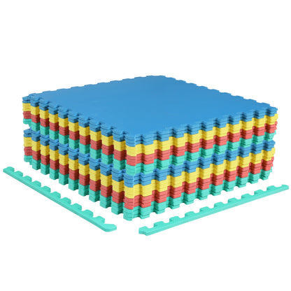 24 Pack Non-Slip Protective Interlocking EVA Foam Floor Tiles, Multicolor Decorative Fencing & Flooring at Gallery Canada